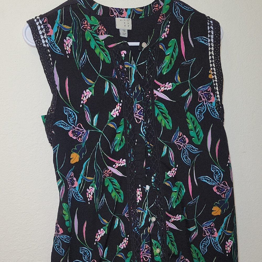 Elegant Black Floral Blouse